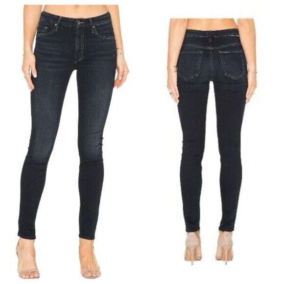 Mother Denim  High Waisted Looker with raw hem dark blue wash size 29 - Picture 1 of 11